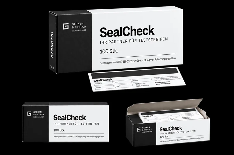 SealCheck-Teststreifen mit Verpackung